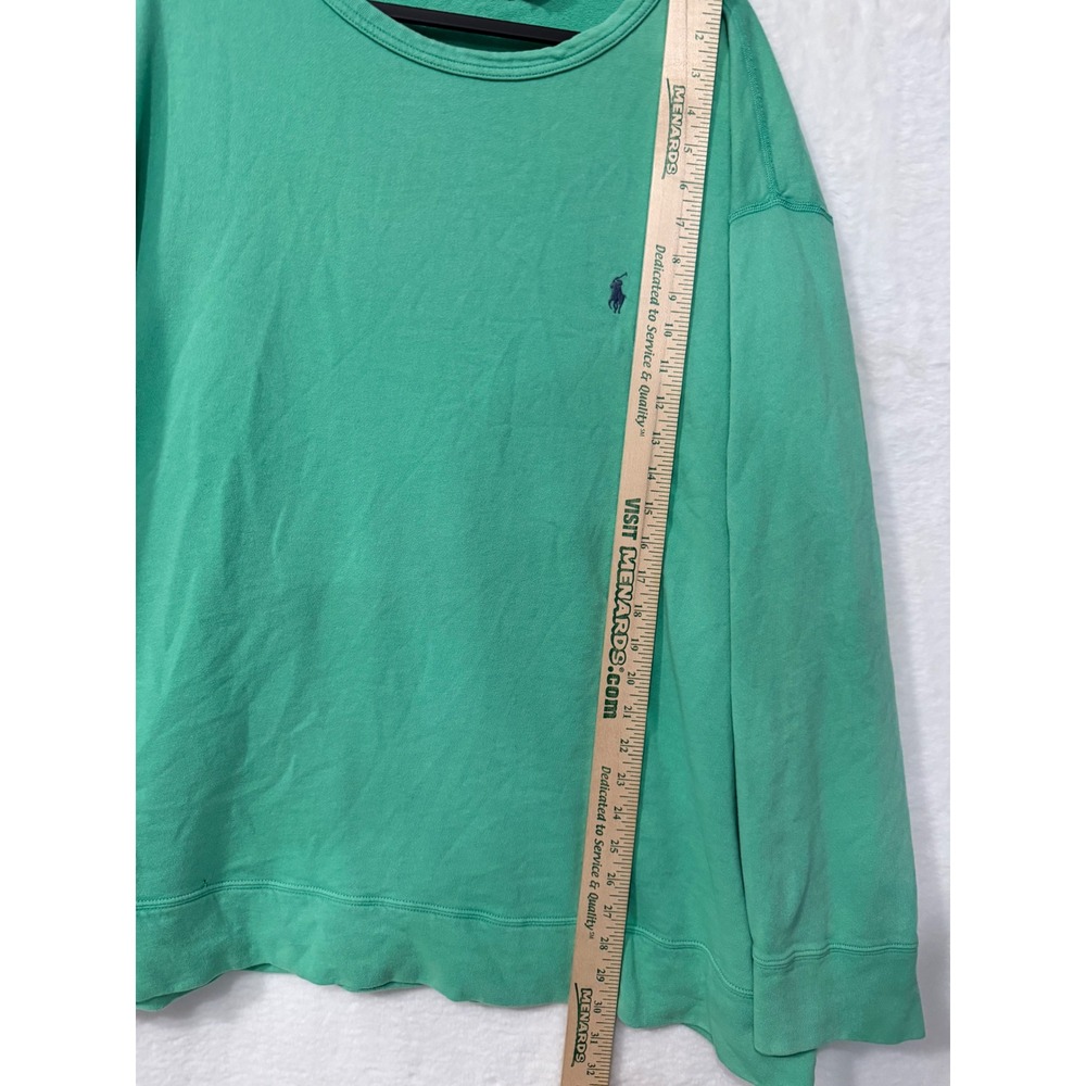 Polo Ralph Lauren Sweatshirt Mens 4XB Green Crewneck Long Sleeve Pony Pullover - Picture 5 of 8